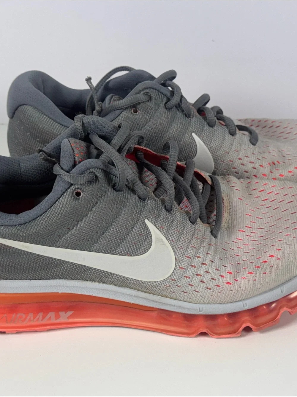 Nike Men’s Air Max Running Sneakers - Gray & Orange